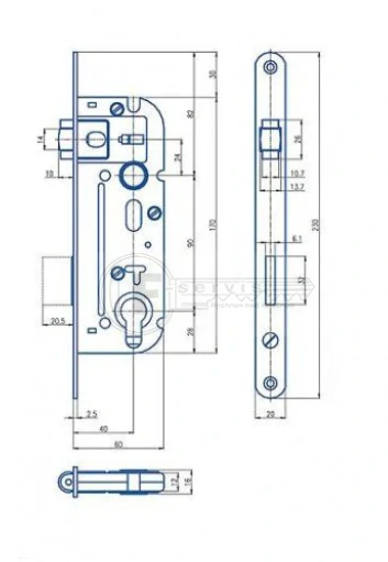 02-05 zadlabací zámek s válečkem