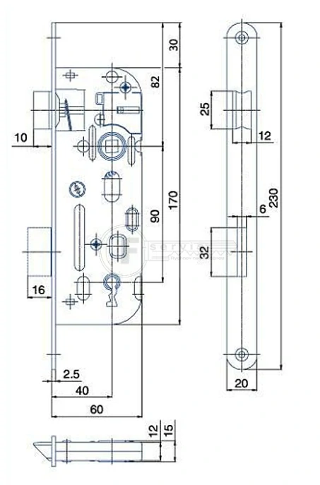 01-15 - zámek pro obyč. klíč 90mm